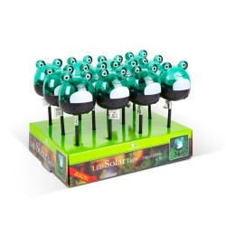 LED solárna lampa - žaba - studená biela - zelená - 150 x 50 x 50 mm