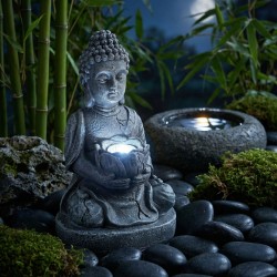 Solárny Buddha - 1 LED - 12,5 x 8,5 x 19 cm - 2 druhy