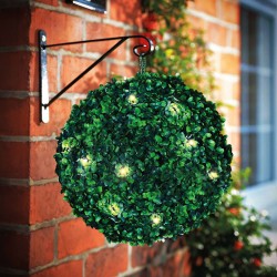 Solárny krušpán - zavesiteľný - 25 cm - 20 teplých bielych LED