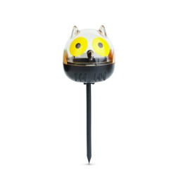 LED solárna lampa - sova - studená biela - žltá - 150 x 50 x 50 mm