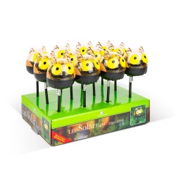 LED solárna lampa - sova - studená biela - žltá - 150 x 50 x 50 mm