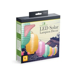 Solárny lampión - 3 farby - studená biela LED - 21 cm