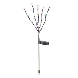 Zapichovací solárny kvet - 20 LED - 65 cm