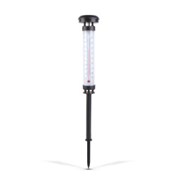 Solárny záhradný teplomer - studená biela LED - 6,3 x 44,5 cm