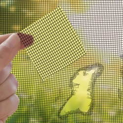Opravný fľak k sieťke proti hmyzu - 10 x 10 cm - čierny - 4 ks / balenie