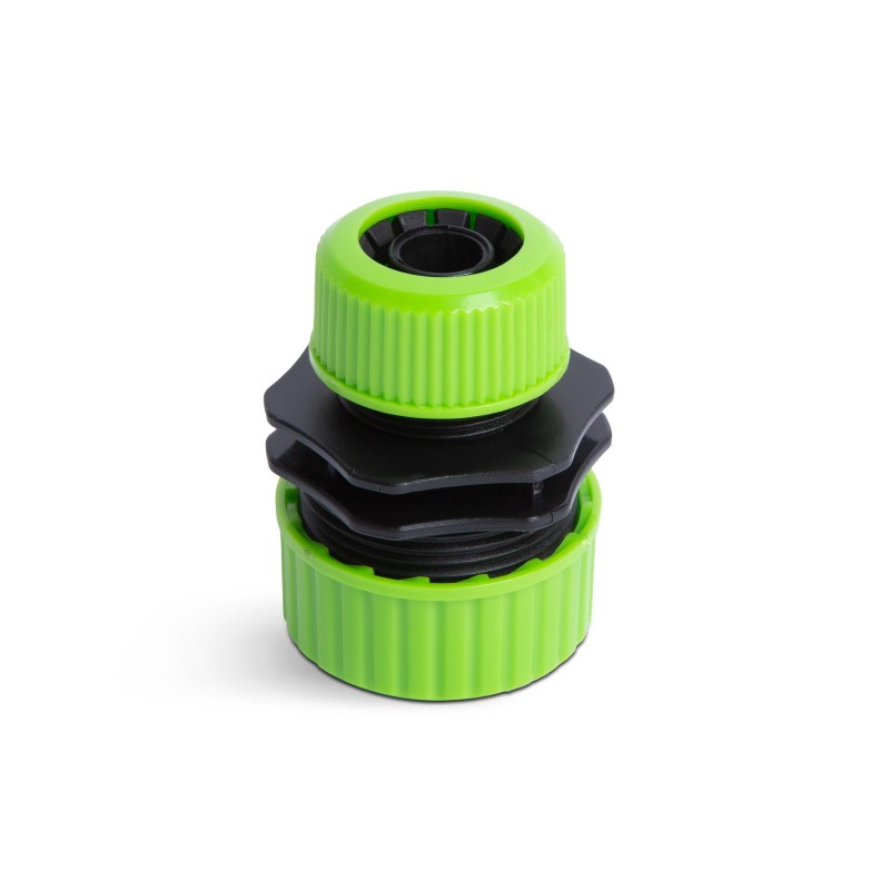 Adaptér na hadicu - 1/2" - 3/4" - plast - zelená/čierna