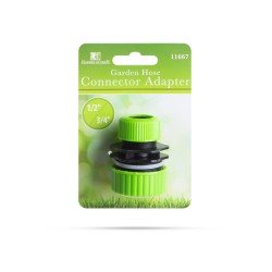 Adaptér na hadicu - 1/2" - 3/4" - plast - zelená/čierna