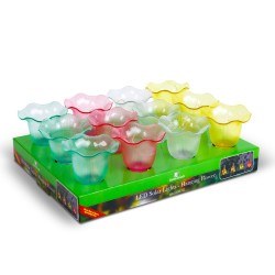 Zavesiteľné solárne kvety - 4 druhy - 3 teplé biele LED - 17,5 x 9,5 cm
