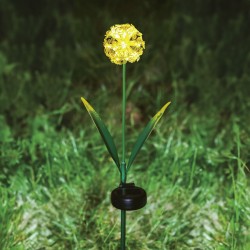 Zapichovací solárny kvet - hortenzia - 2 druhy - 25 teplých bielych LED - 13 x 7 x 65 cm