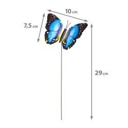Zapichovací dekoračný motýľ - viac druhov - 29 cm - plast