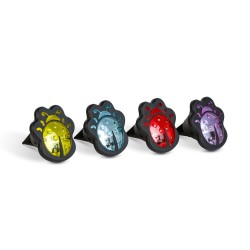 Zapichovacia LED solárna lampa – lienka – farebná – čierna – plast – 9 x 9 x 8,5 cm