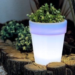 Solárny kvetináč - 4 studené biele LED - 16,5 x 19 cm