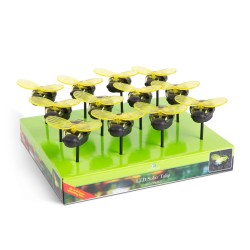 Zapichovacia solárna lampa - včielka - 8 x 7,5 x 14,5 cm - biela LED