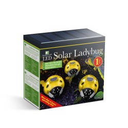 Solárna lienka - žltá - 14,5 x 12 x 6 cm - 6 teplých bielych LED