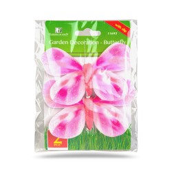 Záhradná dekorácia - motýľ - 10 cm - s klipom - 2 ks / balenie