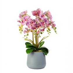 Múreňová dekorácia - orchidea - fialová - 83 cm