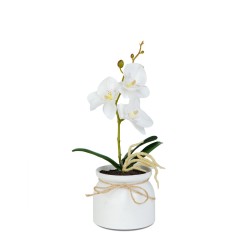 Umelá rastlinná dekorácia - orchidea - 3 druhy - 32,5 cm