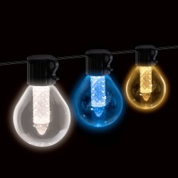 Smart solárna sveteľná reťaz - 15 ks bielych LED - nastaviteľná farebná teplota - 7,5 m - bluetooth