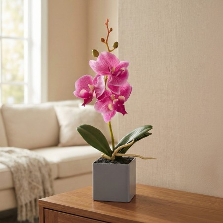 Umelá rastlinná dekorácia - orchidea - 3 druhy - 29,5 cm