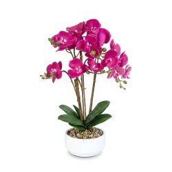 Umelá rastlinná dekorácia - orchidea - 5 druhov - 56 cm