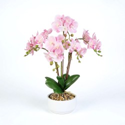 Umelá rastlinná dekorácia - orchidea - 5 druhov - 56 cm