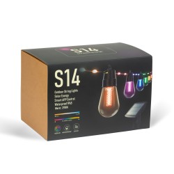 Smart solárna sveteľná reťaz - 85 + 15 ks RGB LED - 14,5 m - bluetooth