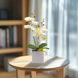 Umelá rastlina dekorácia – orchidea – 3 druhy – 37 cm