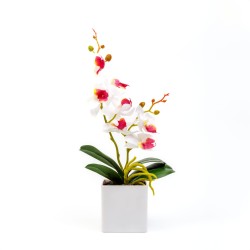 Umelá rastlina dekorácia – orchidea – 3 druhy – 37 cm