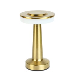 Stolová lampa - zlatá farba - nastaviteľná farebná teplota, jas - akumulátorová - USB