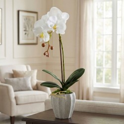 Umelá rastlinná dekorácia - orchidea - 3 druhy - 45 cm