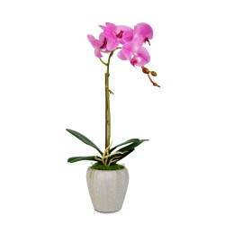 Umelá rastlinná dekorácia - orchidea - 3 druhy - 45 cm
