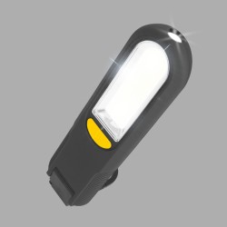 Magnetická montážna lampa COB + SMD LED , s vešiakom a alarmovým svetlom