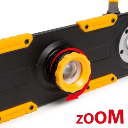 LED reflektor - s akumulátorom, nastaviteľným jasom a fokusom - 1500 lumen