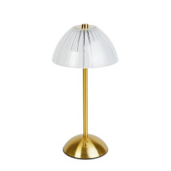 Stolová lampa - zlatá farba - nastaviteľná farebná teplota, jas - akumulátorová - USB