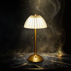 Stolová lampa - zlatá farba - nastaviteľná farebná teplota, jas - akumulátorová - USB