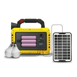 Multifunkčná ručná lampa - solárny panel, USB-C - 6 režimov svietenia, 8 LED, 3600 mAh - 800 lumen