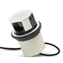 Predlžovačka skrytá - 3-itá + USB-A + Type-C
