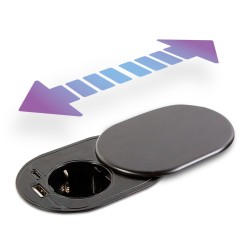 Skrytý, zabudovateľný konektor + USB + Type-C - "Slide it" technológia