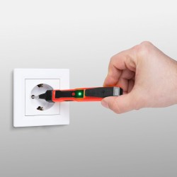 Fázovacia ceruzka - s bezkontaktnou funkciou - zvuková a sveteľná signalizácia - 70-250 V AC