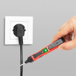 Fázovacia ceruzka - s bezkontaktnou funkciou - zvuková a sveteľná signalizácia - 70-250 V AC