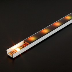 LED hliníkový profilový lišta – 1000 × 17 × 8 mm – U profil – biela