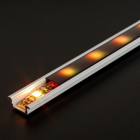 LED hliníkový profilový lišta – 2000 × 23(17) × 8 mm – zapustný U profil – biela