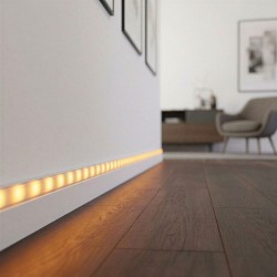 LED hliníkový profilový lišta – 2000 × 23(17) × 8 mm – zapustný U profil – biela