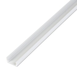 LED hliníkový profilový lišta – 1000 × 17 × 8 mm – U profil – biela