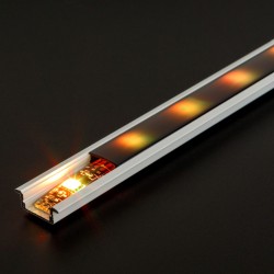 LED hliníkový profilový lišta – 1000 × 23(17) × 8 mm – zapustný U profil – biela