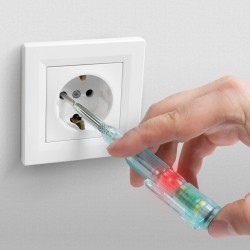 Fázovacia ceruzka - s bezkontaktnou funkciou - červená LED - 70 - 250 V AC - na batérie