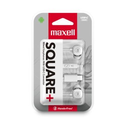 Maxell square+ slúchadlá - Type-c - 120 cm - biele