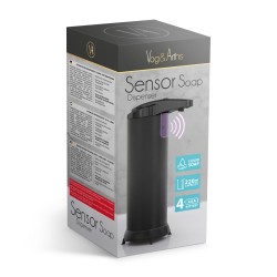Automatický dávkovač mydla - 220 ml - voľne stojací - na batérie - matná čierna