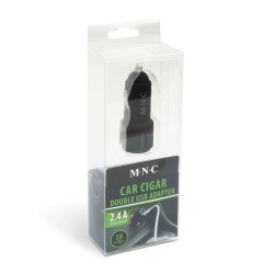 Adaptér do autozapalovača - 2 x USB - 2,4 A - čierna