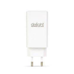 Sieťová adapér - USB-A 20W + Type-C PD45W s rýchlym nabíjaním - biely